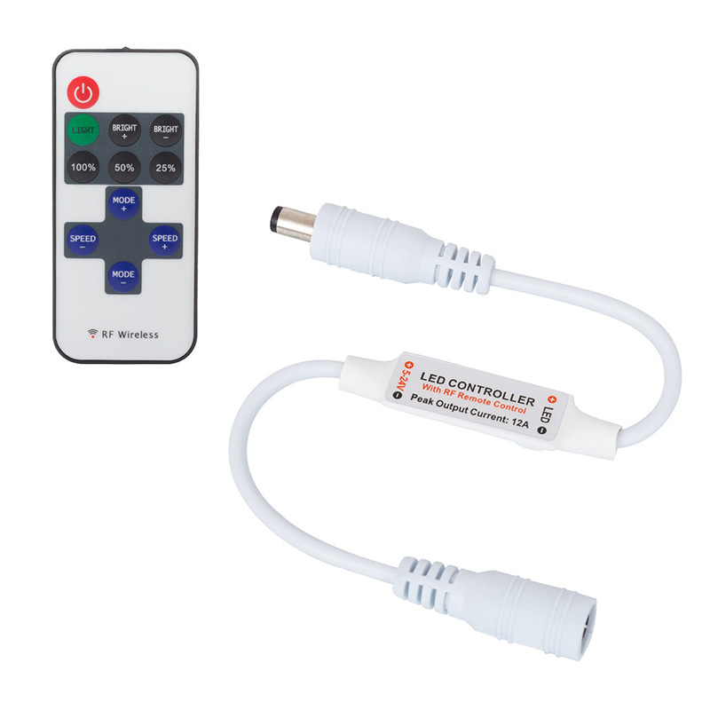 POWERMASTER PM-4354 ŞERİT LED DİMMER KONTROL CİHAZI UZAKTAN KUMANDALI RF DC12-24V 12A