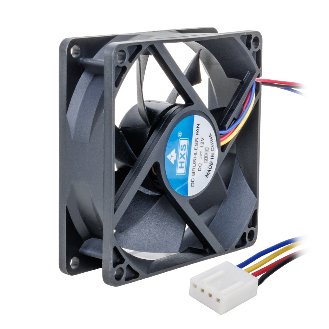 POWERMASTER PM-5137 80X80X25MM 8X8 12 VOLT 4 KABLOLU SOKETLİ FAN