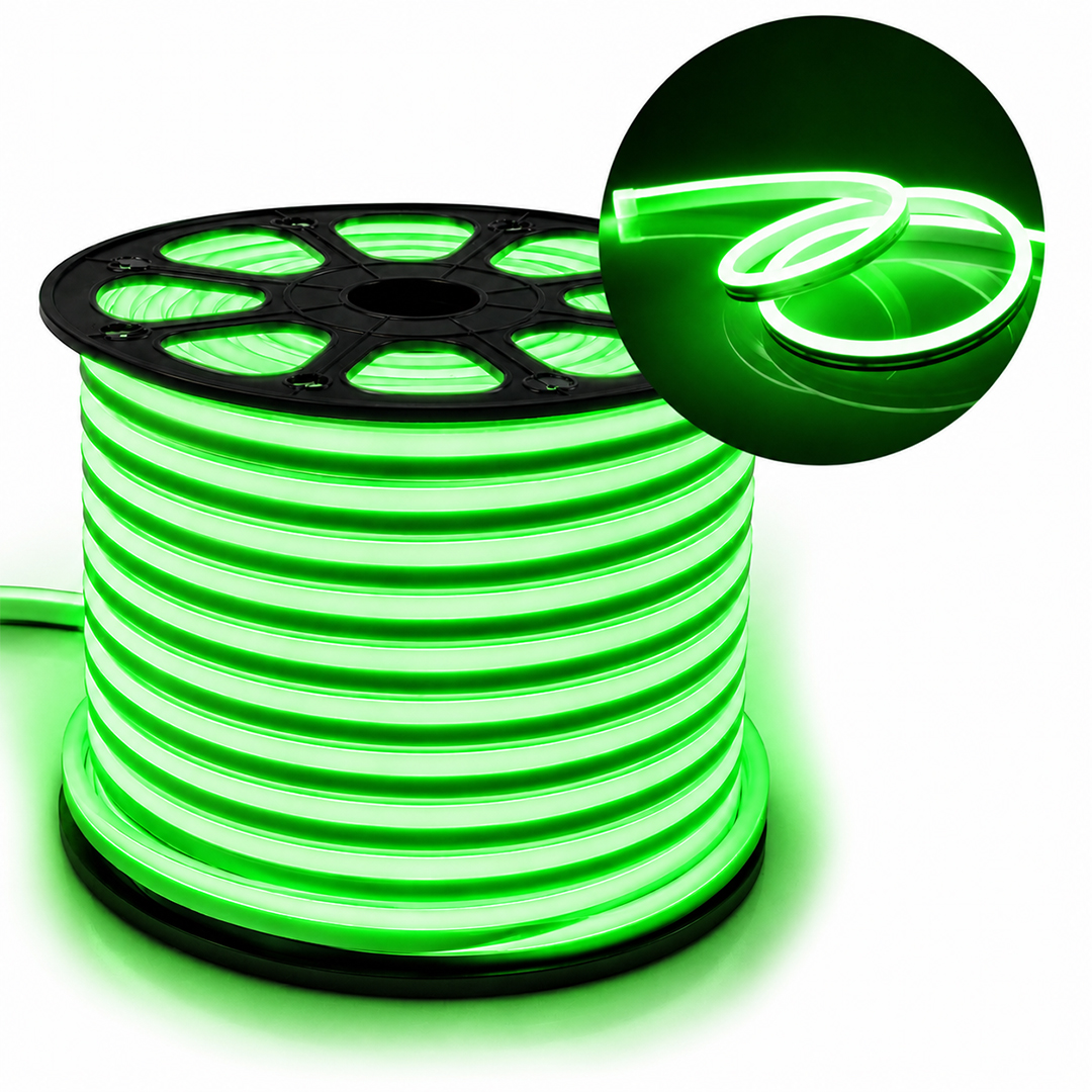 POWERMASTER PM-5287 SİLİKON KAPLAMALI 12 VOLT 100 METRE YEŞİL NEON LED ŞERİT AYDINLATMA (5.6*12.10MM)