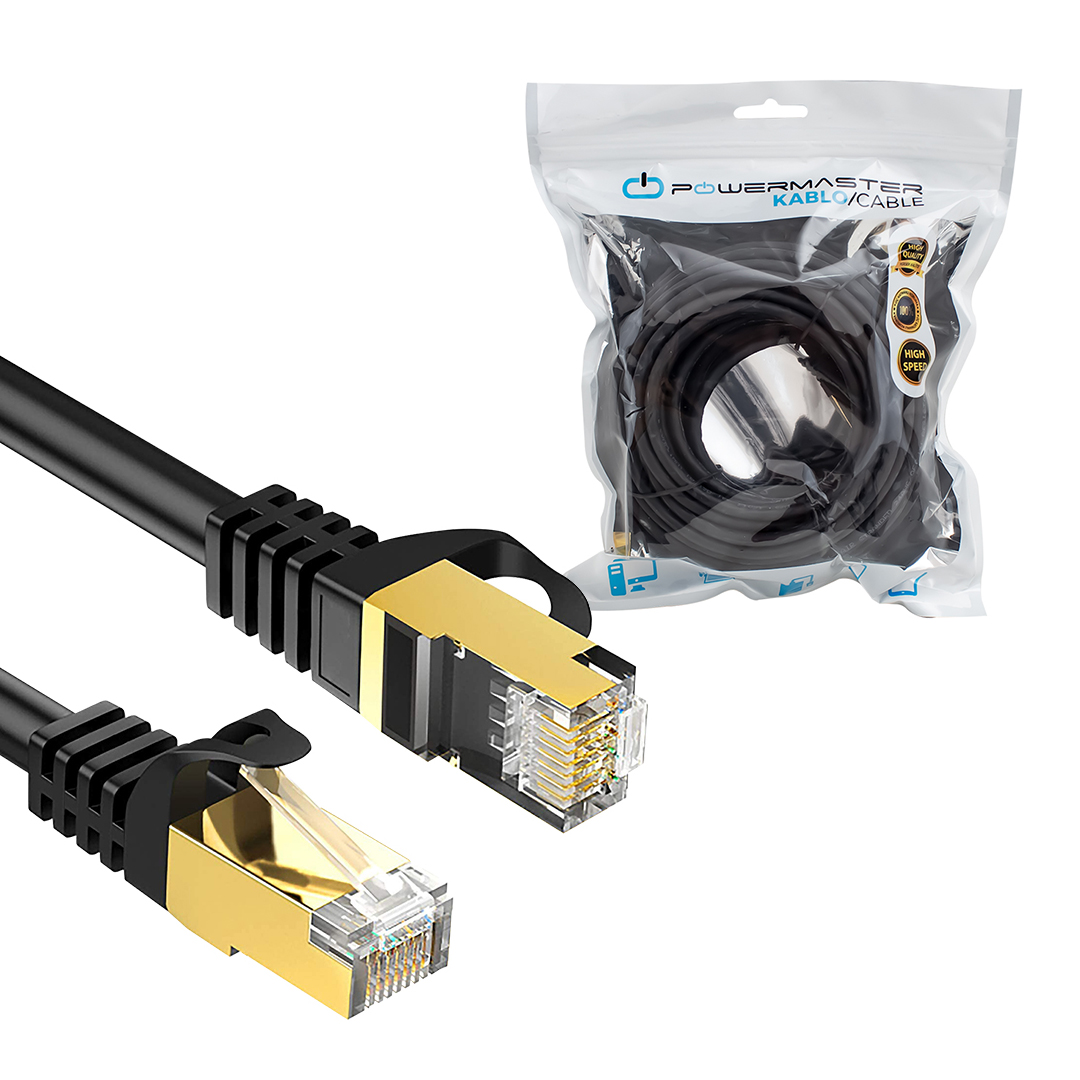 POWERMASTER PMCAT710 CAT7 10 METRE 10GBPS 600MHZ LAN ETHERNET KABLOSU - RJ45 26AWG BAKIR