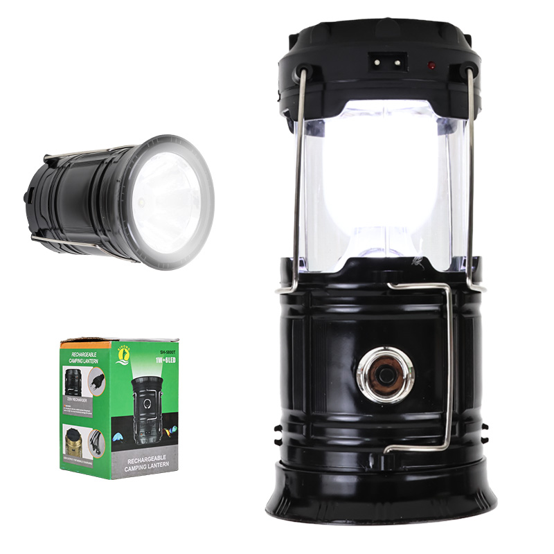 POWERMASTER SH-5800T 1W+6LED SOLAR+ŞARJLI KAMP LAMBASI