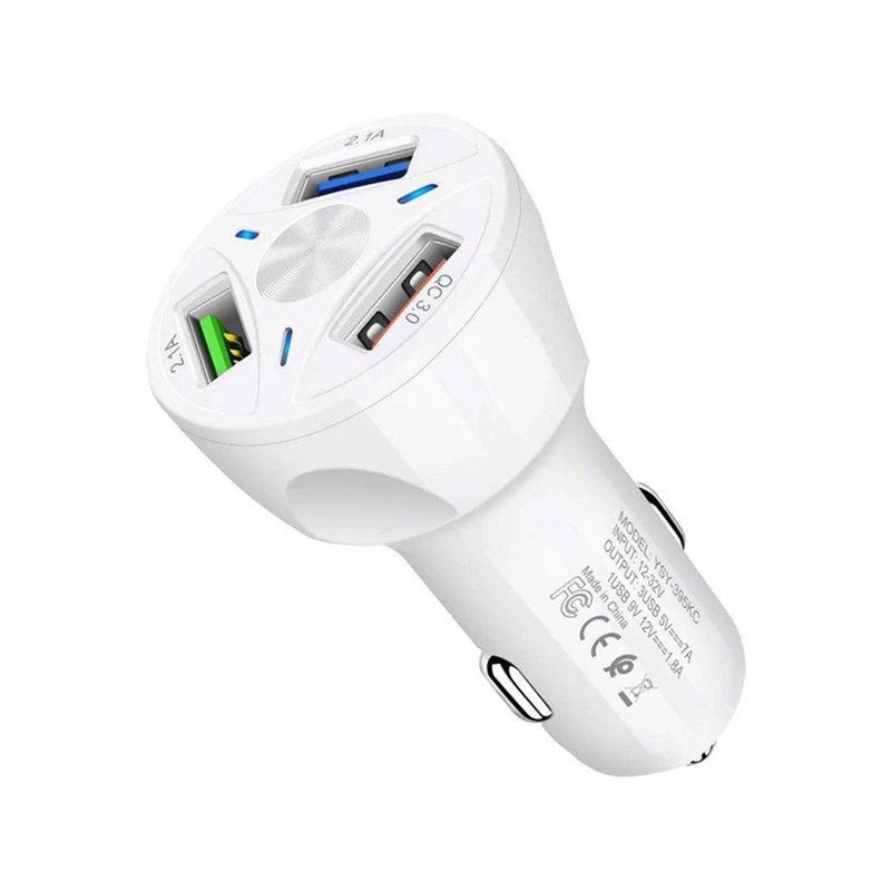 POWERMASTER TE-091 3'LÜ USB ÇAKMAKLIK POWER 3.0 HIZLI ARAÇ ŞARJ CİHAZI