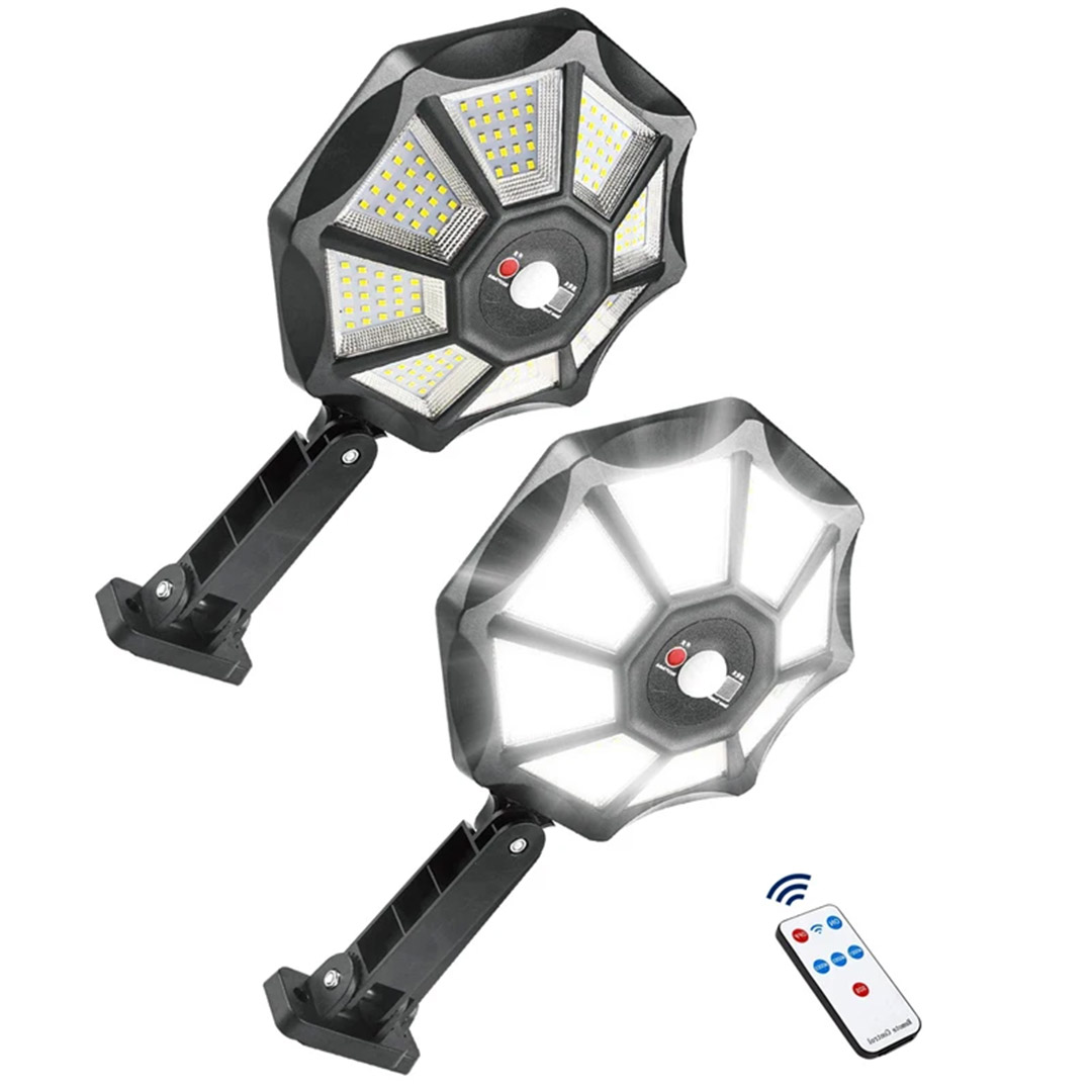 POWERMASTER ZB-168A KUMANDALI 3 KADEMELİ 168 SMD LEDLİ SENSÖRLÜ BEYAZ SOLAR AYDINLATMA