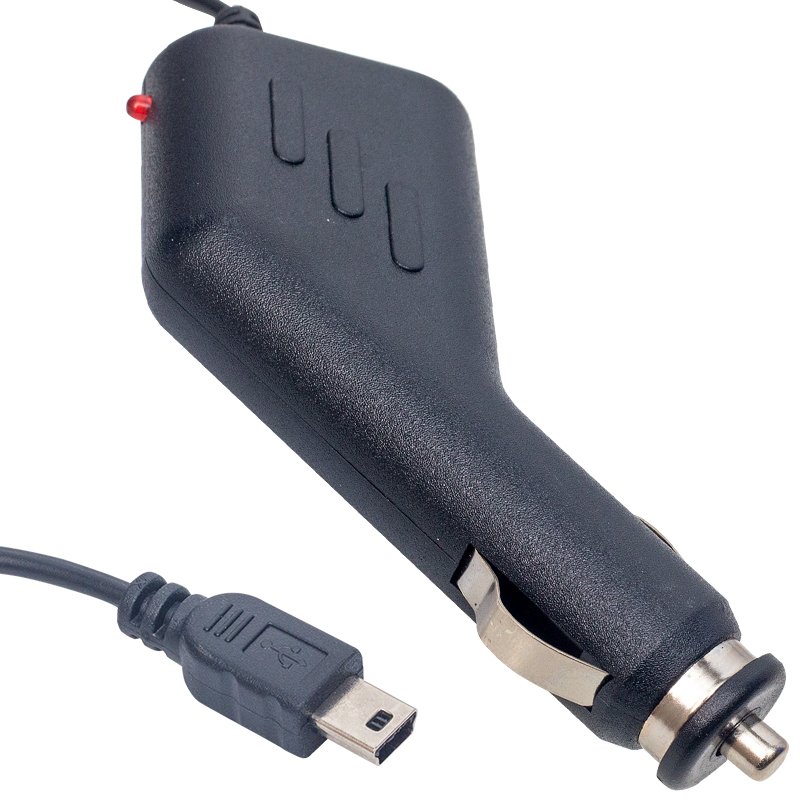 POWERMASTRE KABLOLU MİNİ USB 5 PİN 3 METRE 5 VOLT 1 AMPER ÇAKMAK FİŞLİ ADAPTÖR (NAVIGASYON*ARAÇ KAMERA İÇİN)