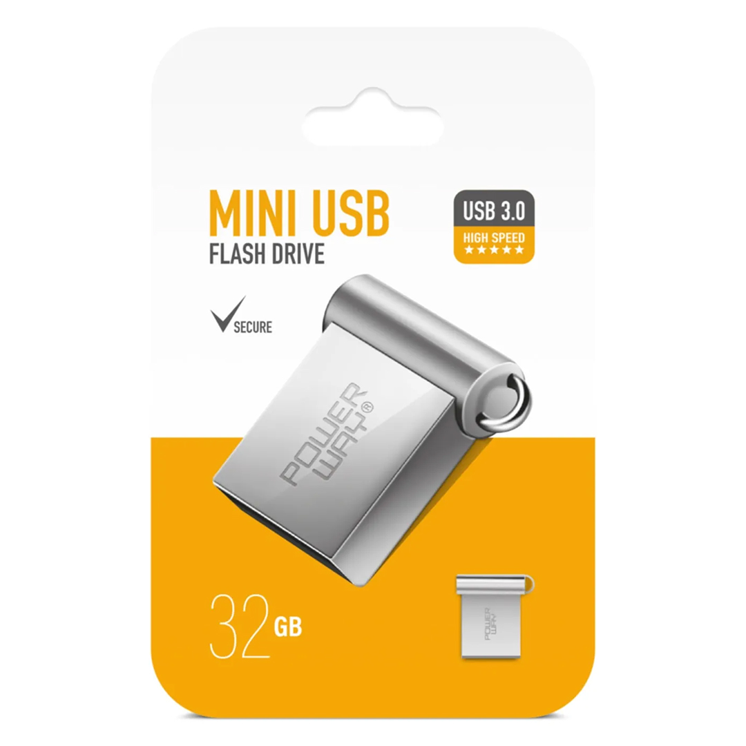 POWERWAY 32 GB USB 3.1 METAL MINI FLASH BELLEK
