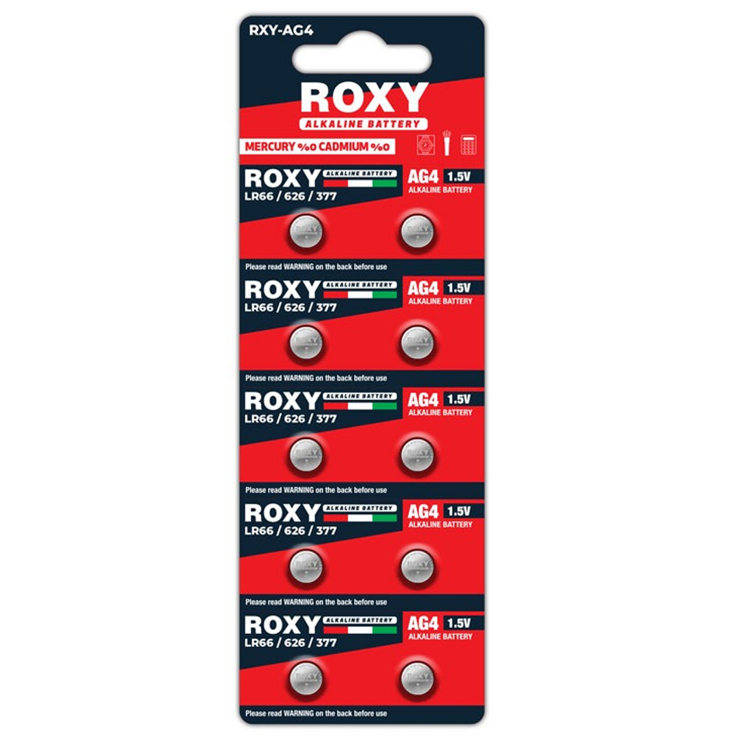 ROXY RXY-AG4 LR66 / 626 / 377 18 MAH ALKALIN SAAT PIL (10'LU BLISTER PAKET)