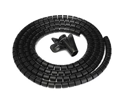 S-LINK SL-197 28MM 20 METRE SİYAH SPİRAL  KABLO DÜZENLEYİCİ TOPLAYICI