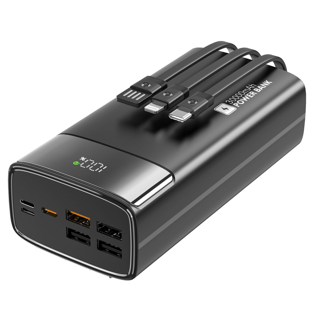 SNAPRON SNP-3035 22.5W LCD ERKAN PD 30.000MAH DAHİLİ KABLOLU HIZLI ŞARJLI POWERBANK