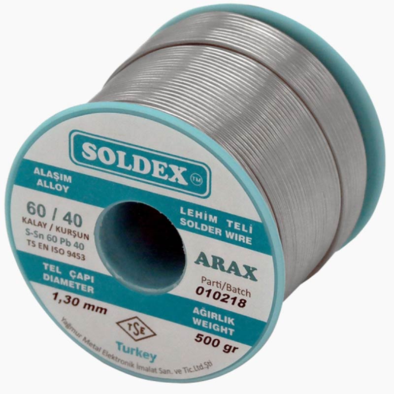 SOLDEX 1.3MM 500 GRAM ARAXLI LEHİM SN60 PB40