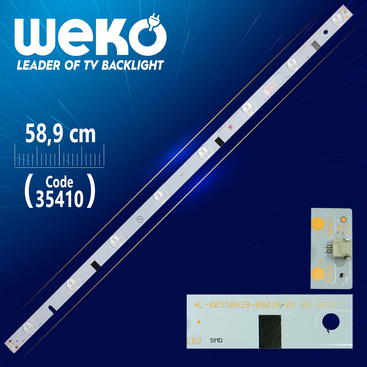 SUNNY HL-00550A28-0801R-02 A3 6*13 - 180 DT0-5517R00-0H - 58.9 CM 8 LEDLİ TV LED BAR (WK-994)