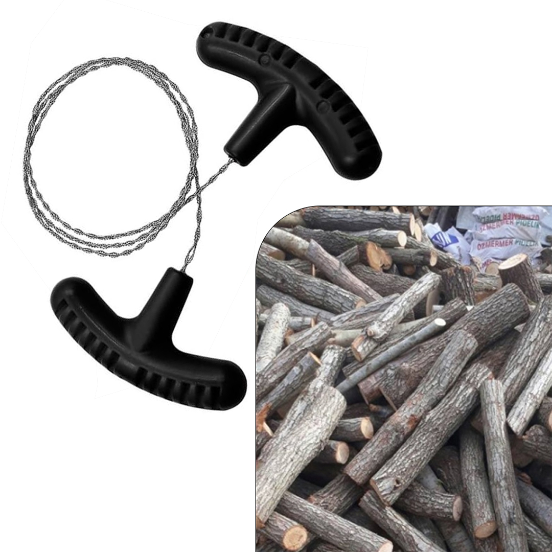 SUNUP SN-20500 70 CM TAŞINABİLİR KAMP VE SURVİVAL EL CEP TİPİ PASLANMAZ ÇELİK HALAT TESTERESİ