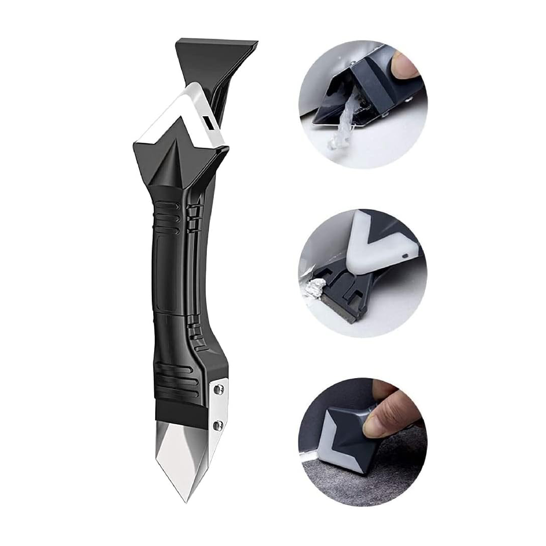 SUNUP SN-22163 3'Ü 1 ARADA SİLİKON ŞEKİLLENDİRME VE KAZIYICI APARAT - MUTFAK BANYO DERZ SPATULASI