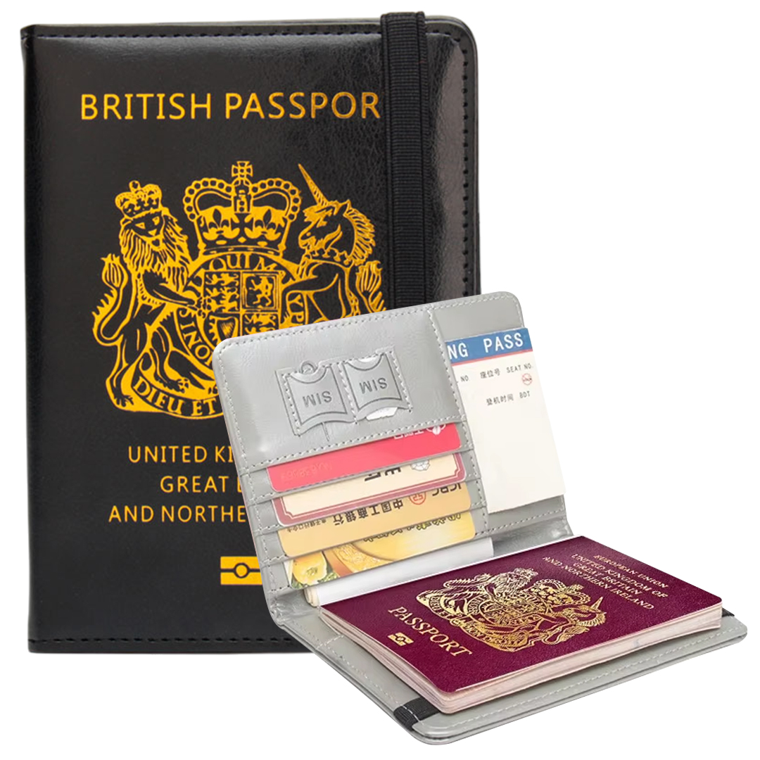 SUNUP SN-26344 İNGİLTERE KAPAKLI SUNİ DERİ PASAPORT KILIFI CÜZDANI (RFID ENGELLEYİCİ)