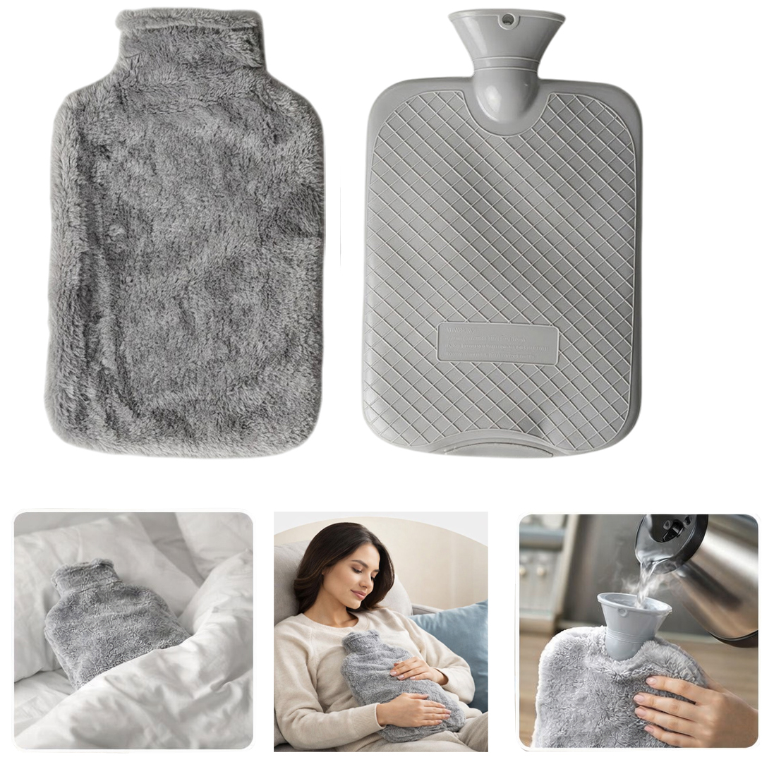 SUNUP SN-29910 PELUŞ KILIFLI YUMUŞAK DOKULU 30 CM 2000 ML KAPASİTELİ SICAK SU TORBASI