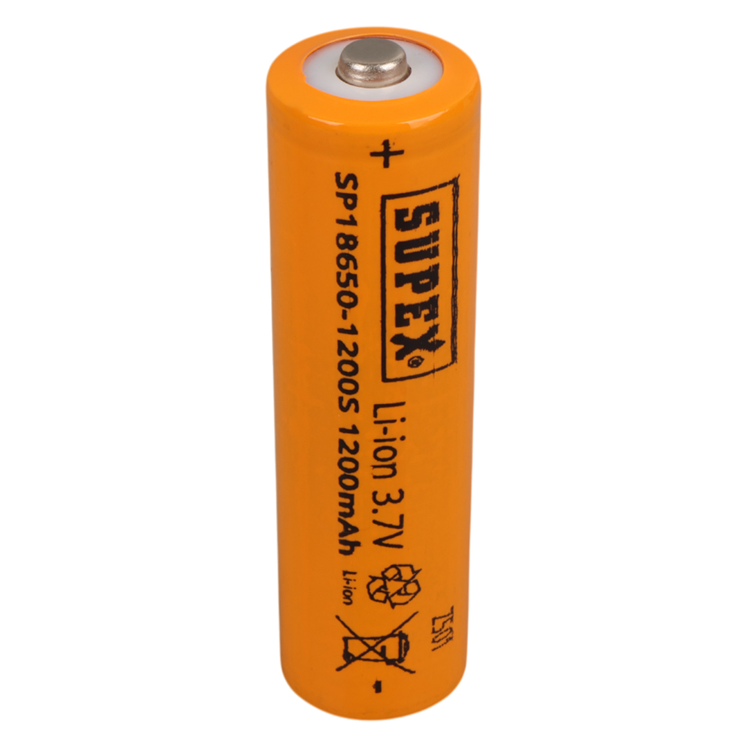 SUPEX SP 18650-1200S 3.7 VOLT LI-ION 1200 MAH BAŞLIKLI ŞARJLI PİL
