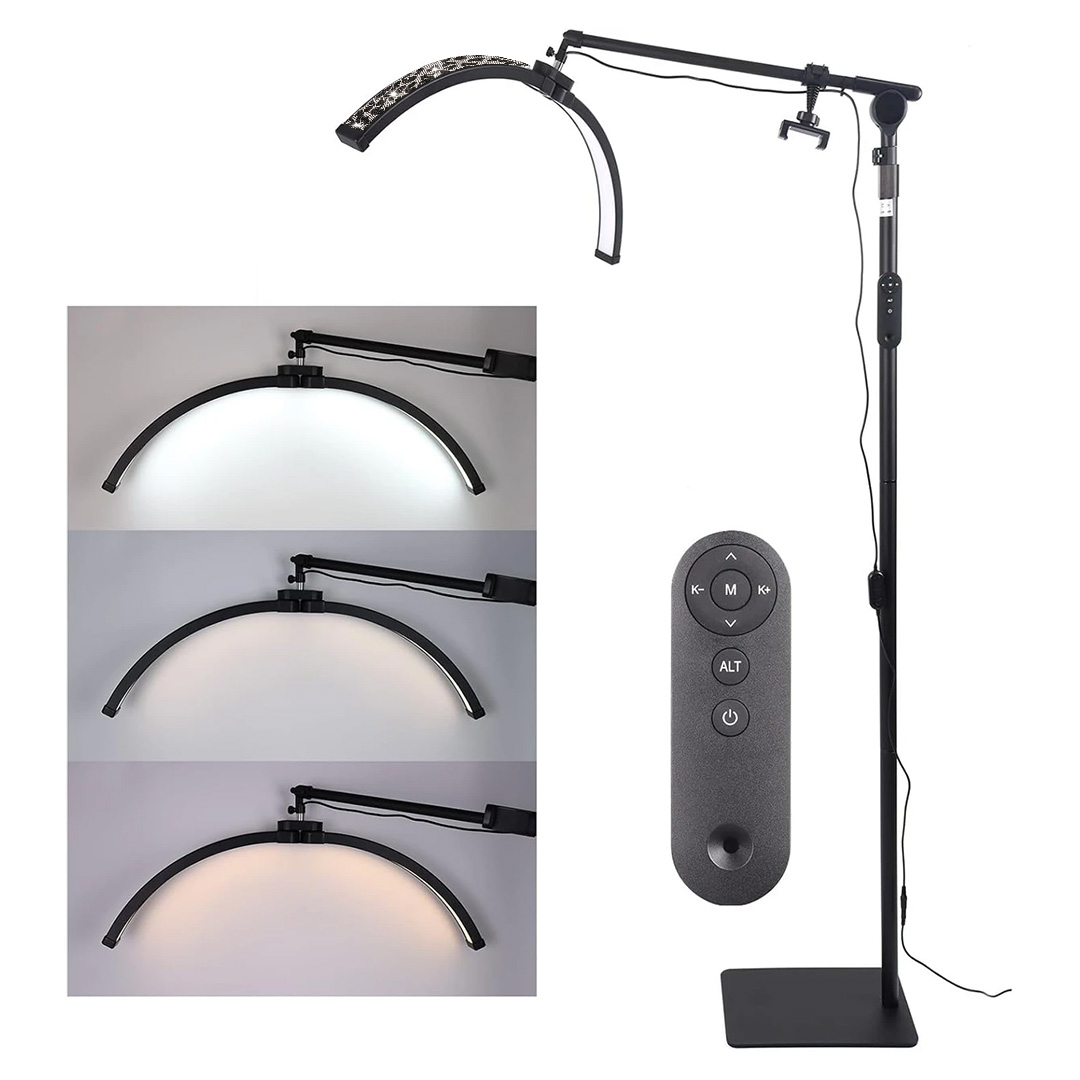 TRLED F-700B 70CM ZEBRA ELMAS DESENLI AYAKLI PROFESYONEL GÜZELLIK SALONU LAMBASI