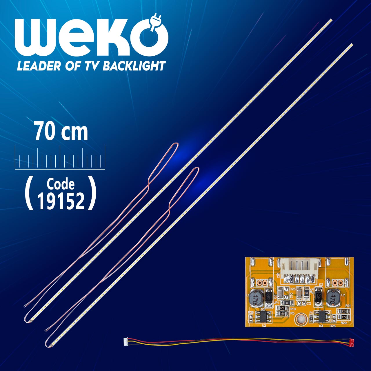 UNIVERSAL 3'LÜ KESİLEBİLİR 70 CM (42"-55" ARASI) 2 X ÇUBUK ELED + DRIVER