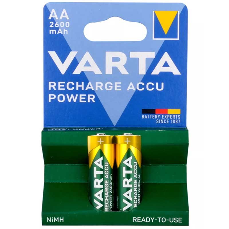 VARTA 1.2 VOLT - 2600 MAH NI-MH R2U ŞARJLI 2'Lİ AA KALEM PİL