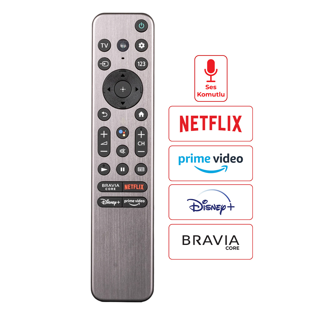 WEKO KL SONY RMF-TX900U BRAVIA CORE*NETFLIX*DISNEY+*PRIME VIDEO TUŞLU SES KOMUTLU LCD LED TV KUMANDA