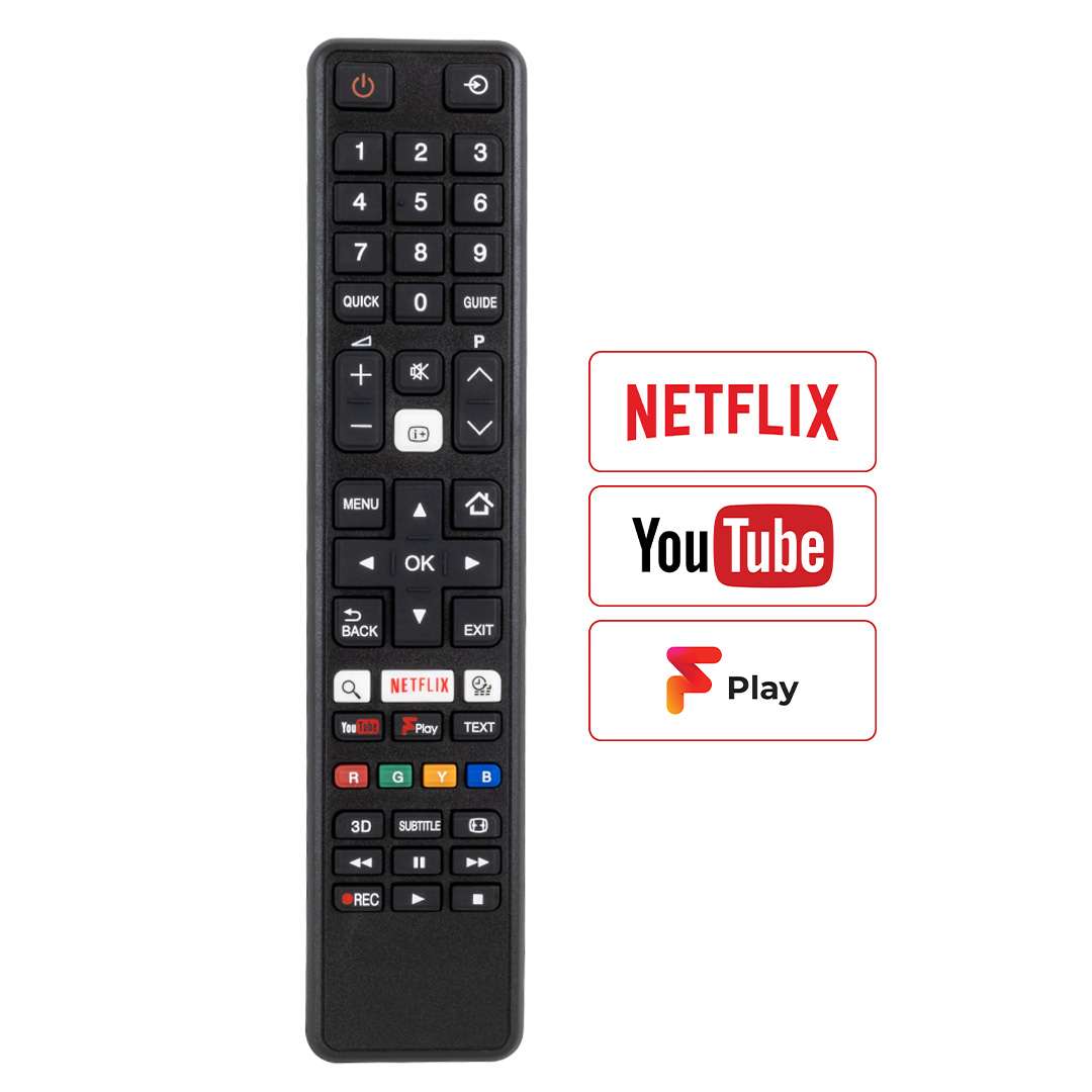 WEKO KL TOSHIBA CT-8069 - 43U6763DB - 32D3653DB NETFLIX*YOUTUBE TUŞLU LCD LED TV KUMANDA