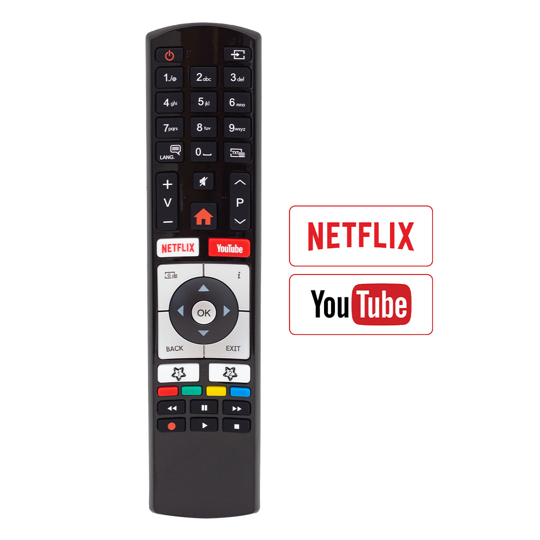 WEKO KL VESTEL RC4318 H0362A 49UD8380*TELEFUNKEN 55DTU652 NETFLİX-YOUTUBE TUŞLU LCD TV KUMANDA