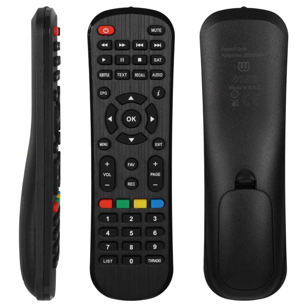 WEKO KR SKYTECH LIST TUŞLU ST-19200 HD/SUNNY AT-14850 / HERZ 56000 UYDU KUMANDASI (40210=4032)