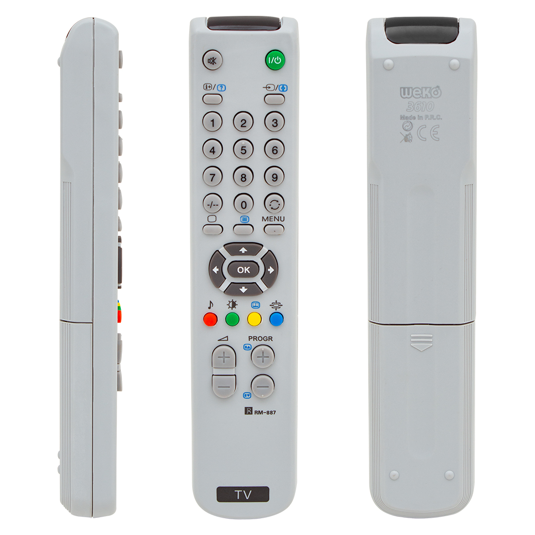 WEKO KT SONY RM 887 KV-21FT2K KV-21FX30E KV-25FX20A BEYAZ TV KUMANDA