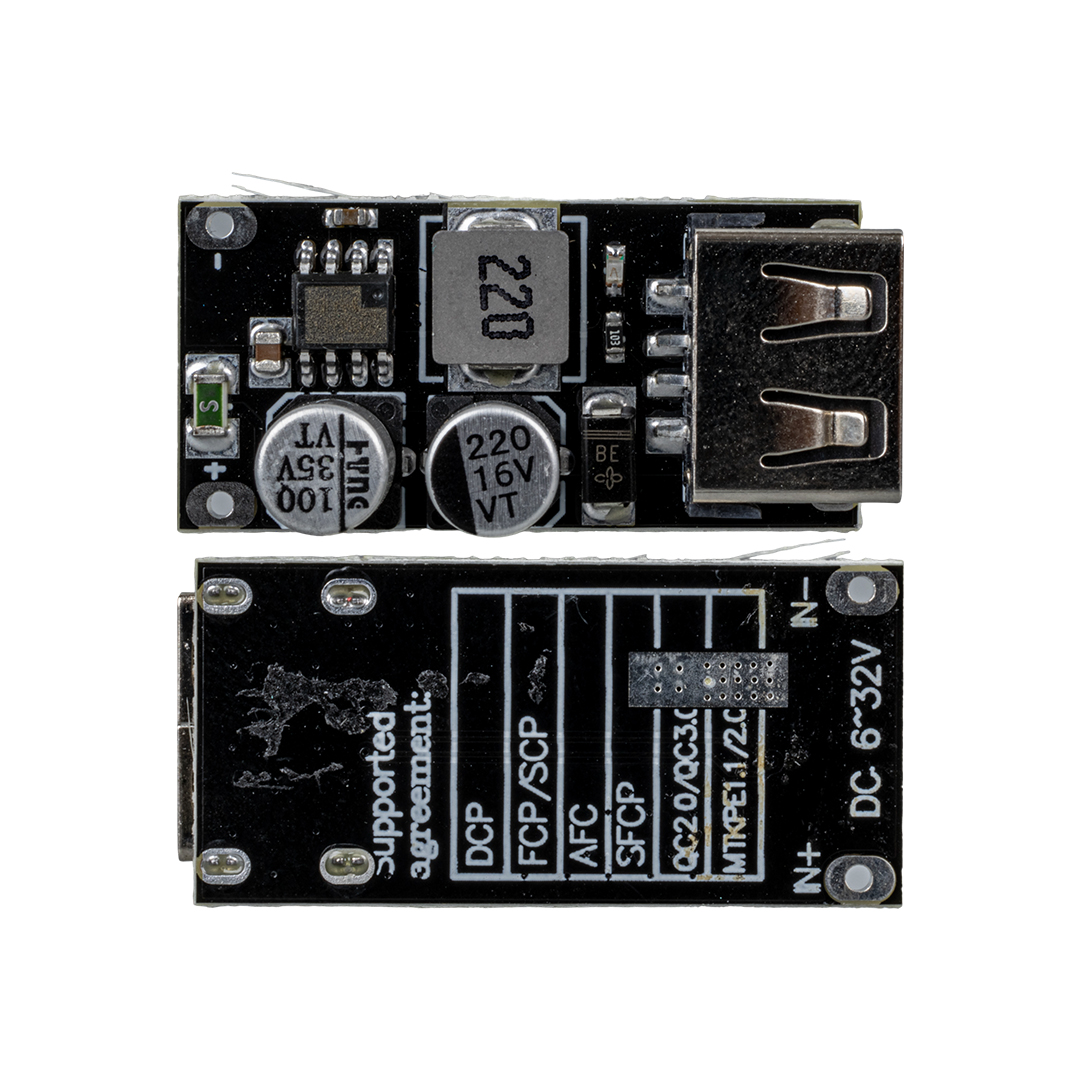 WEKO WK-22853 USB-A DC VOLTAJ DÜŞÜRÜCÜ MODÜL TELEFON ŞARJ DEVRESİ GİRİŞ 6-32V ÇIKIŞ 5V TO Q.C3.0 STEP DOWN