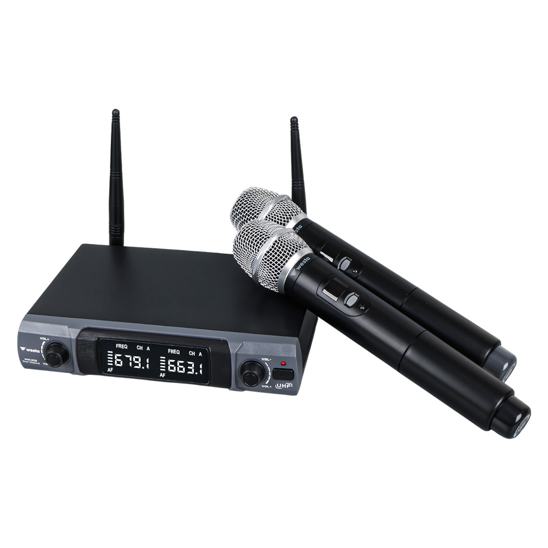 WESTA WM-202H 1 ALICI + 2 EL KABLOSUZ UHF TELSİZ MİKROFONU SETİ