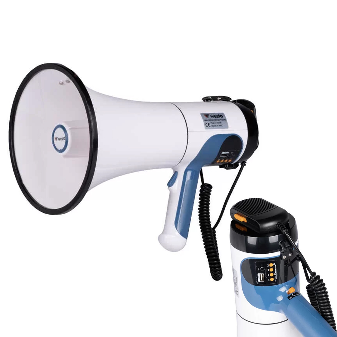 WESTA WM-90UBT USB'Lİ BLUETOOTH ŞARJLI MİKROFONLU 100 WATT MEGAFON