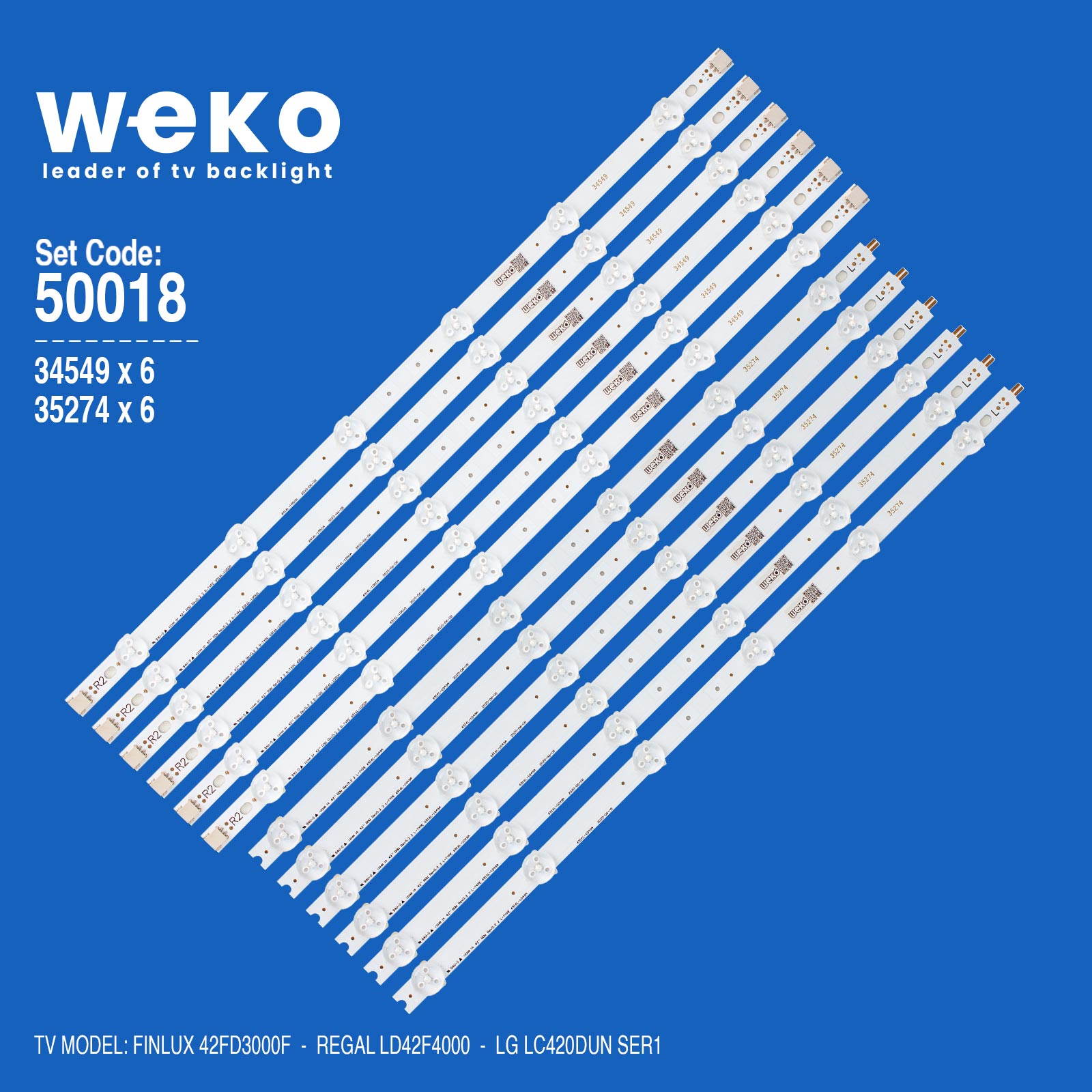 WKSET-5018 34549X6 35274X6 42'' ROW REV0.2 12 ADET LED BAR