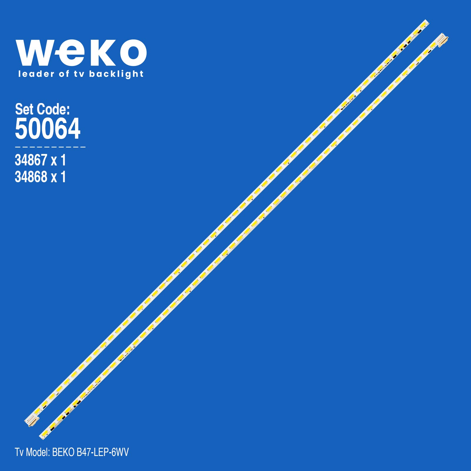 WKSET-5064 34867X1 34868X1 47" V12 EDGE REV1.5 2 ADET LED BAR (54LED)