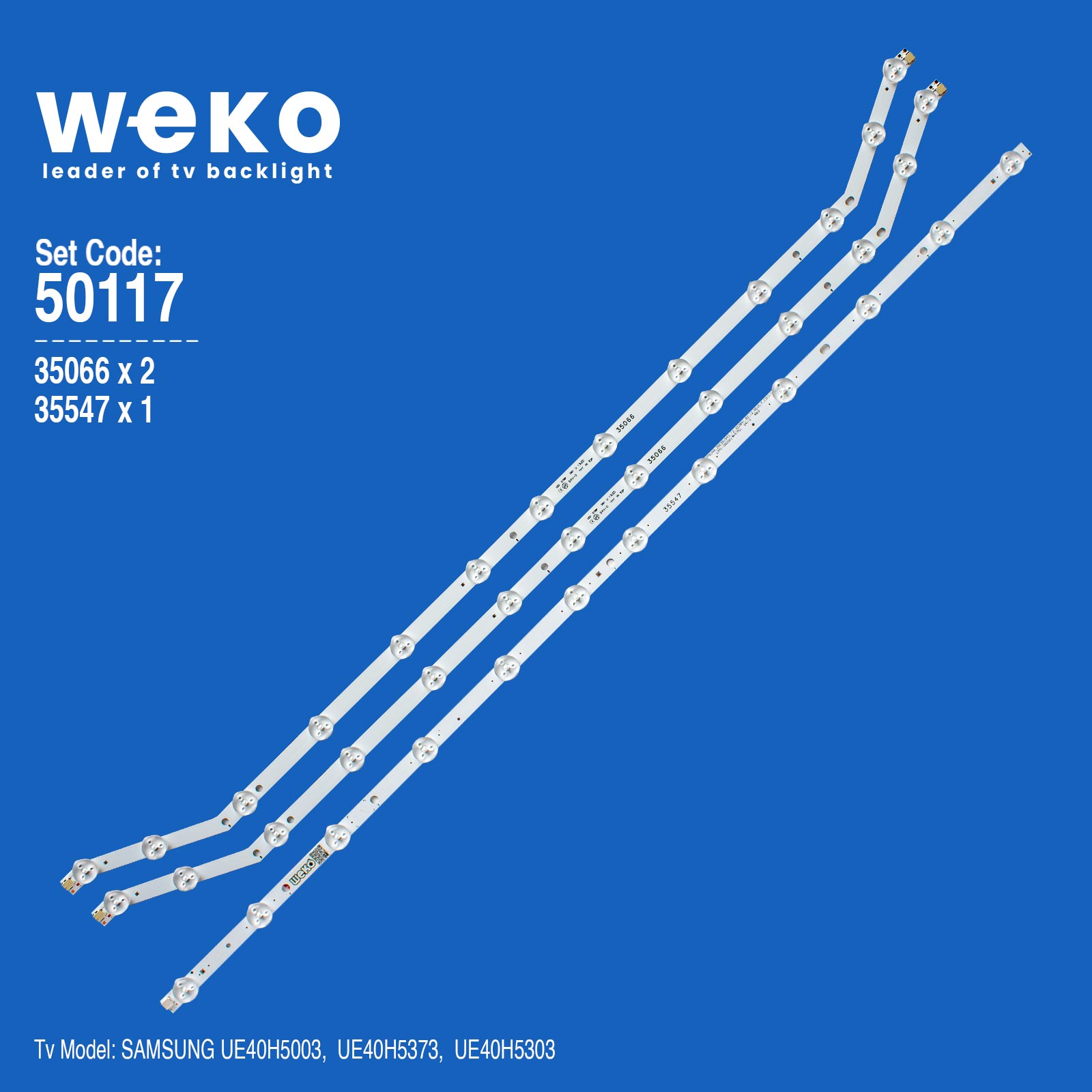 WKSET-5117 35066X2 35547X1 SAMSUNG_2013SVS40 3 ADET LED BAR