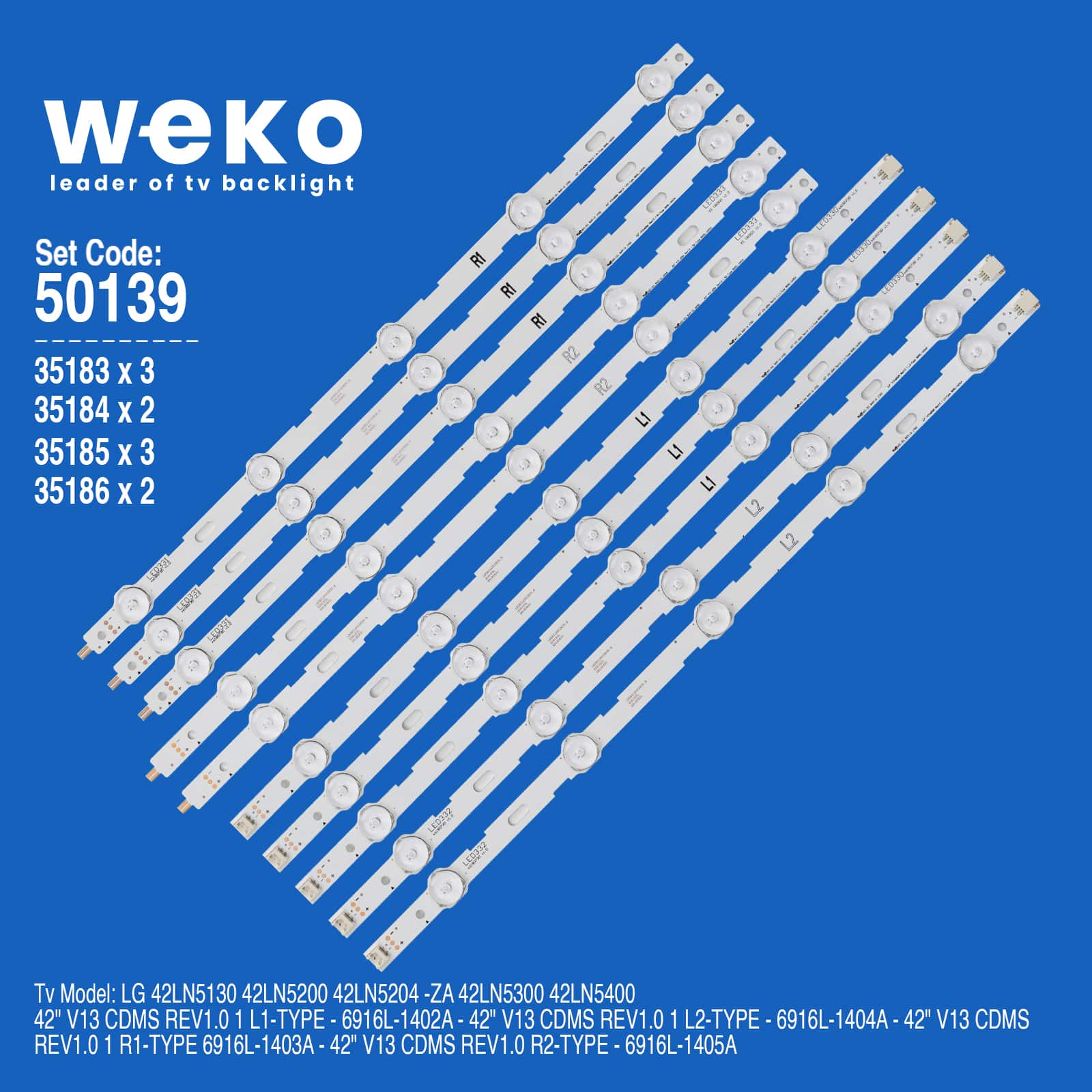 WKSET-5139 35183X3 35184X2 35185X3 35186X2 42" V13 CDMS REV1.0 10 ADET LED BAR