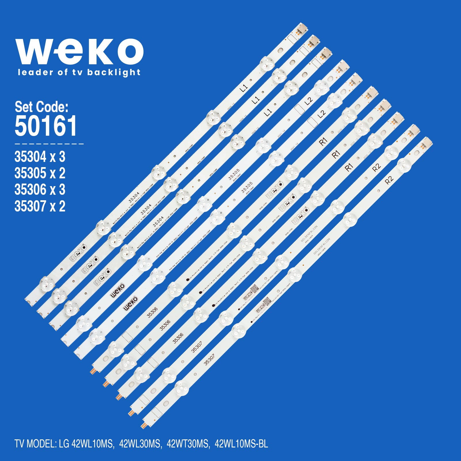 WKSET-5161 35304X3 35305X2 35306X3 35307X2  42'' ROW2.1 REV1.0 2 10 ADET LED BAR