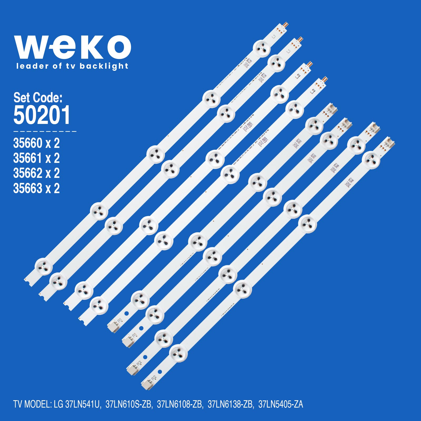 WKSET-5201 35660X2 35661X2 35662X2 35663X2 37" ROW2.1 REV 0.9 8 ADET LED BAR