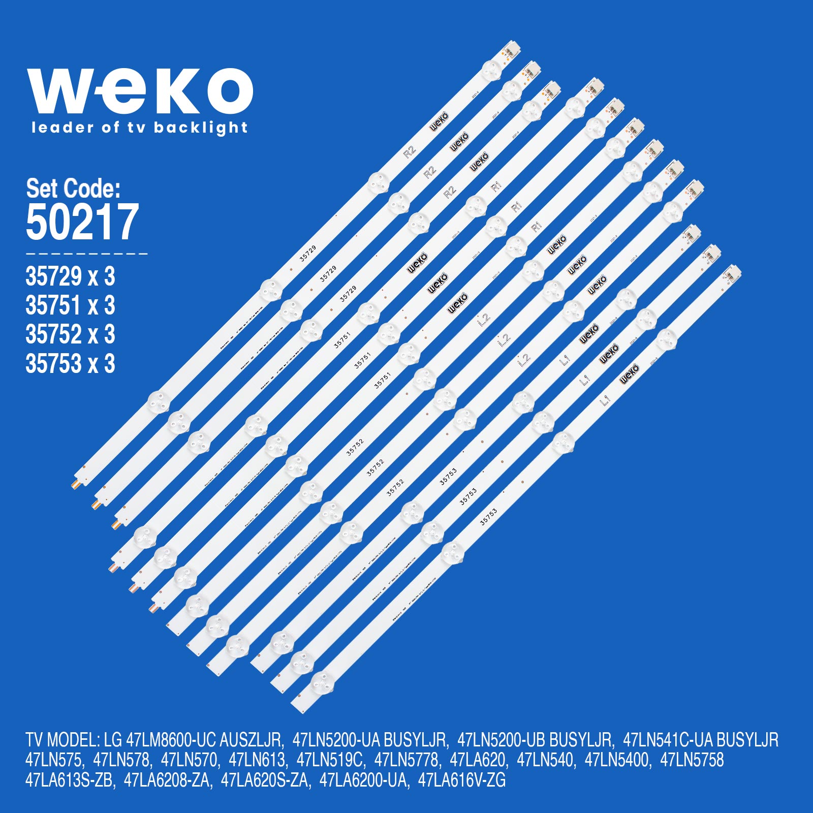 WKSET-5217 35729X3 35751X3 35752X3 35753X3 47'' ROW2.1 REV0.7 1 12 ADET LED BAR