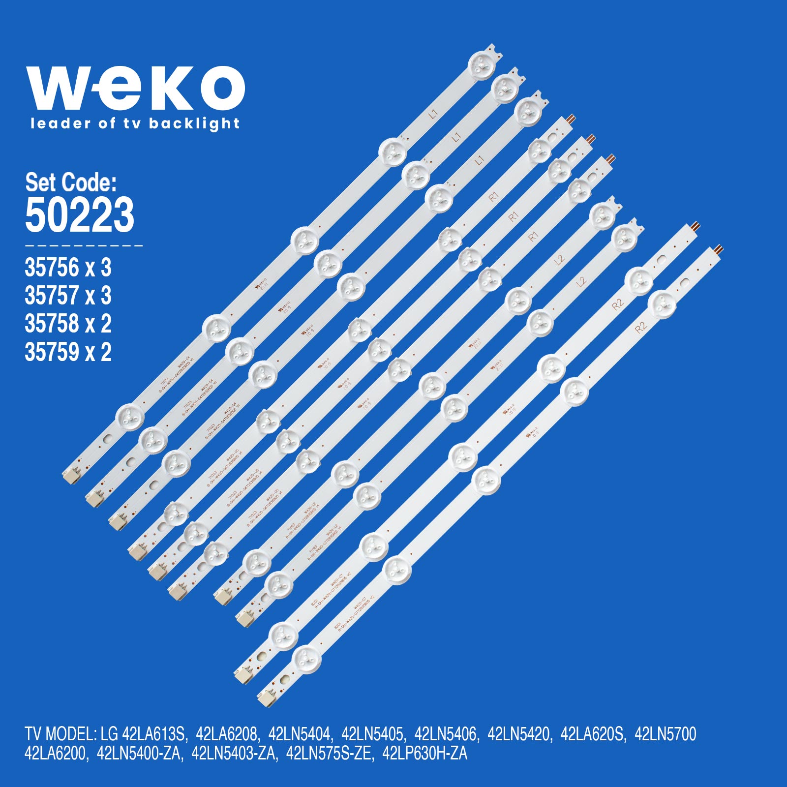 WKSET-5223 35756X3 35757X3 35758X2 35759X2 42'' ROW2.1 REV 0.6 10 ADET LED BAR