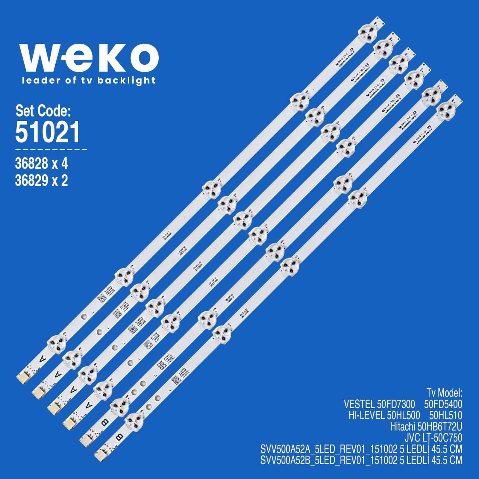 WKSET-6021 36828X4 36829X2 SVV500A52A/B_5LED_REV01_151002 6 ADET LED BAR (5LENS)