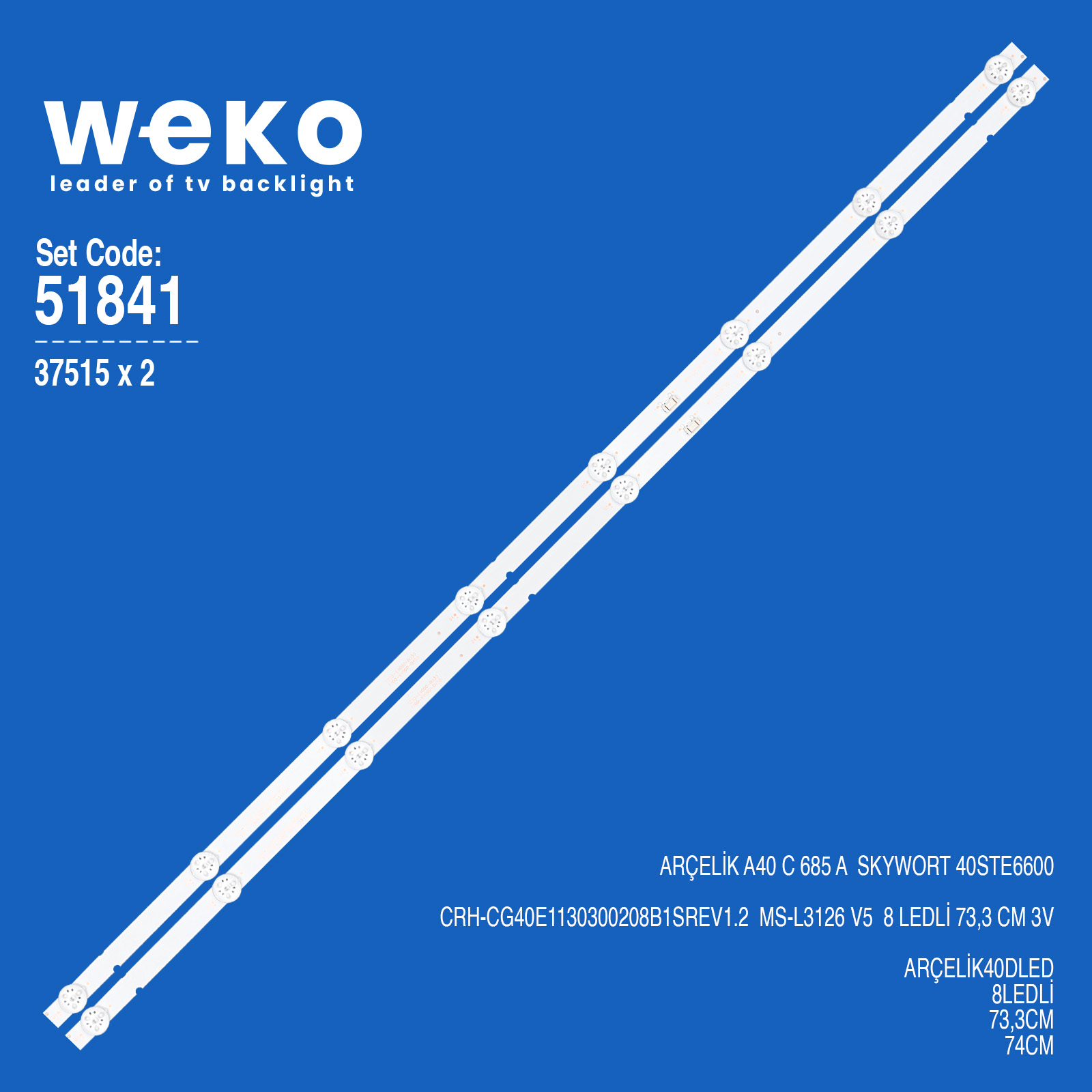 WKSET-6841 37515X2 CRH-CG40E1130300208B1SREV1.2  MS-L3126 V5  2 ADET LED BAR 3V