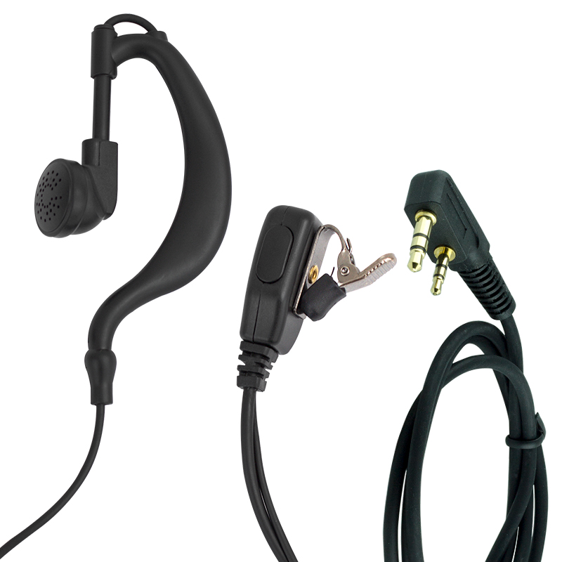 WLN PMR-446 C TİPİ KULAK ÜSTÜ EL TELSİZİ PTT MİKROFONLU KULAKLIĞI 2 JACKLI ASELSAN A446 SPİRAL ARKALIKLI 120CM