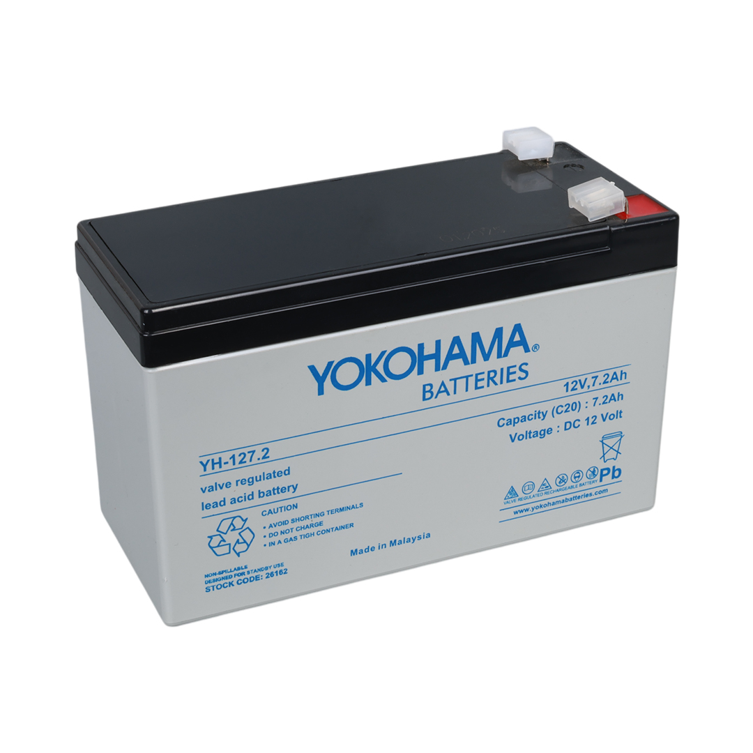 YOKOHAMA YH-127.2 12 VOLT - 7.2 AMPER UPS'LER İÇİN KURU AKÜ (150 X 65 X 90 MM)