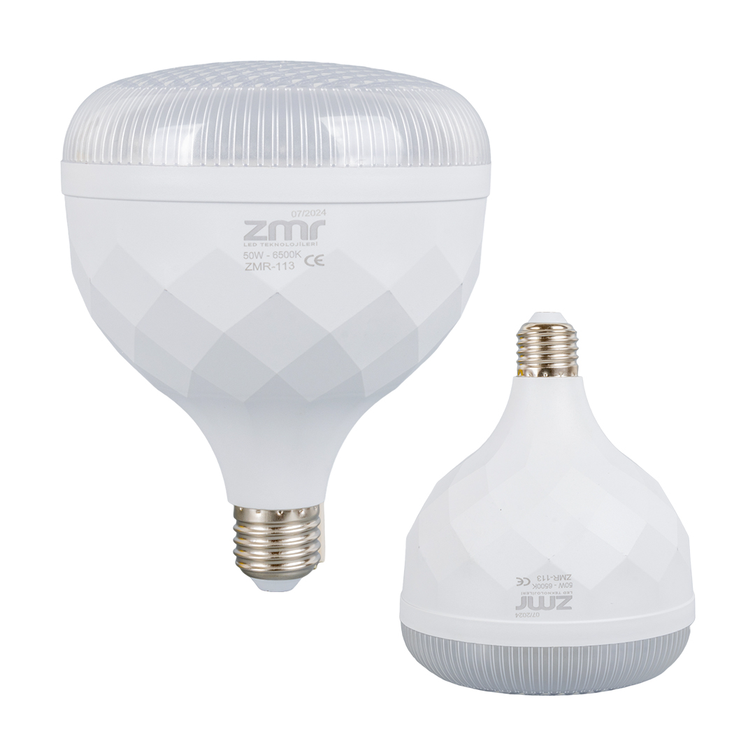 ZMR ZMR-113/D 65 50W KRİSTAL CAMLI TORCH T-BULB BEYAZ LED AMPUL E27 6500K 4000 LÜMEN (15X19MM)