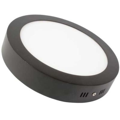 Lamptime 16W Sıva Üstü Slim Downlight 6500k Yuvarlak Siyah Gövde