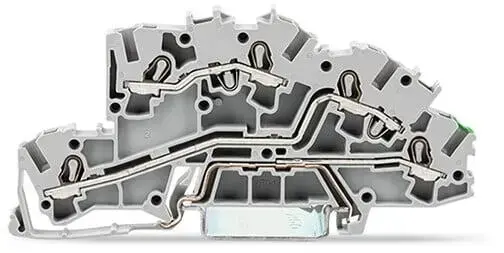 Wago 3-katlı 4 (2,5) mm² L / L / PE Nötr Gri