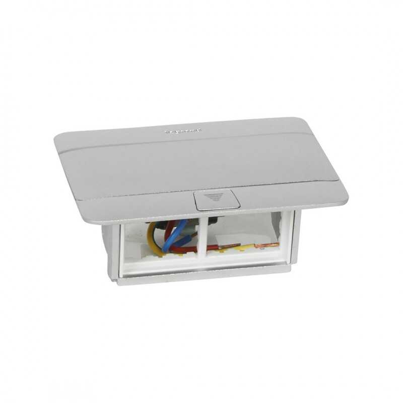 Legrand Donatılabilir Masa Döşeme Altı Buat Mat Alüminyum 054011 (Boş Kasa)