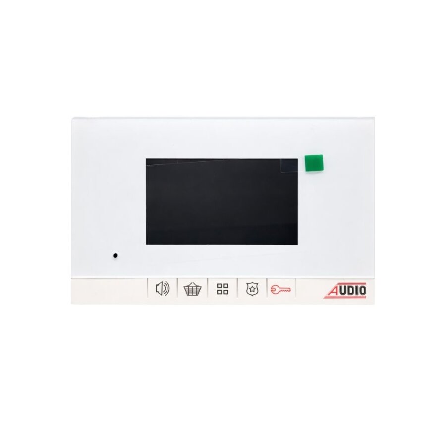 Audio 001180B 4,3" Görüntülü Diafon Mekanik Butonlu (Beyaz)