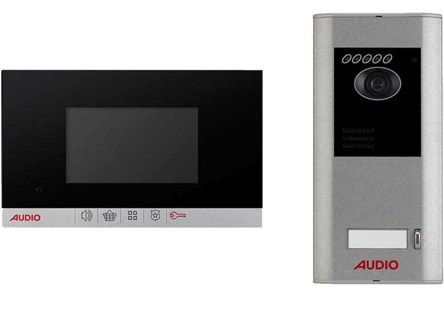 Audio 001463 4.3 inç Mekanik Butonlu Villa Görüntülü Diafon Siyah