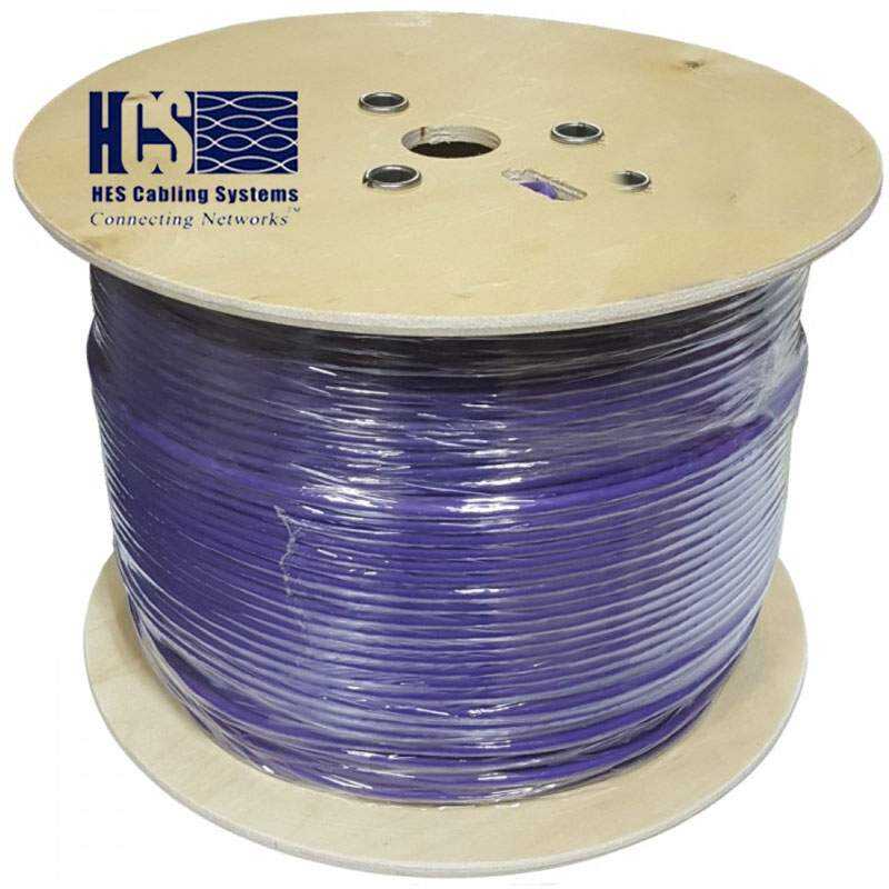 HCS 4x2x23# U/UTP CAT 6 LS0H Mor Renk 500 Metre Makara