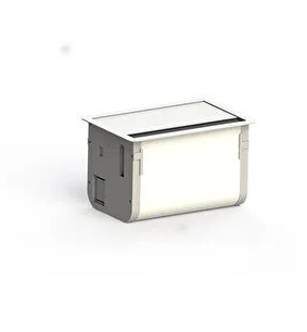 Nead 5 Modül Kapaklı Masa Üstü Priz Kutusu (Beyaz) (Boş Kasa)